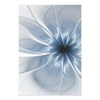 Suave y delicado flor de fantasía fractal azul