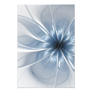 Foto Suave y delicado flor de fantasía fractal azul