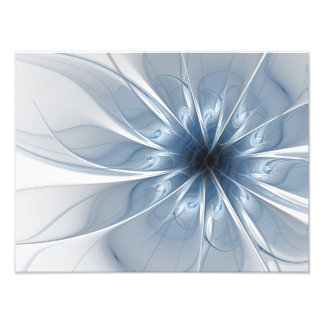 Foto Suave y delicado flor de fantasía fractal azul