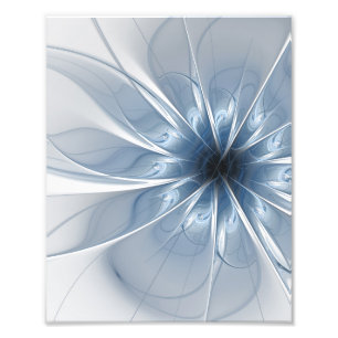 Foto Suave y delicado flor de fantasía fractal azul