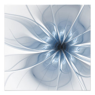 Foto Suave y delicado flor de fantasía fractal azul