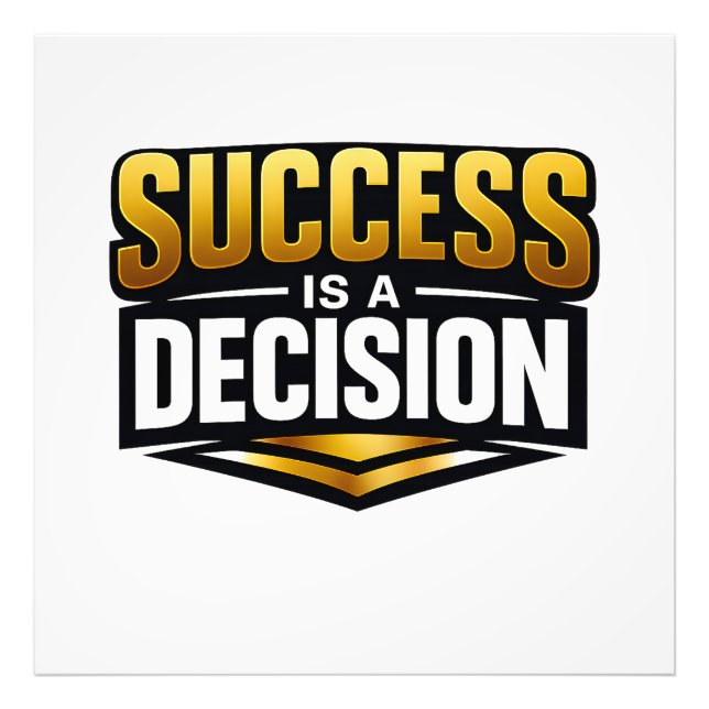 Foto Success Gold Typography on Black (Frente)