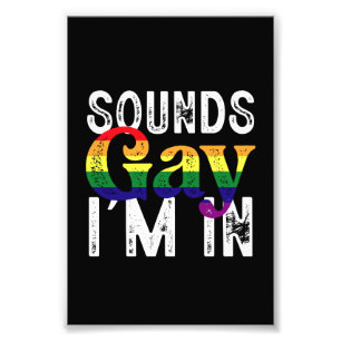 Foto Suena gay estoy en la bandera LGBT del arcoíris Me