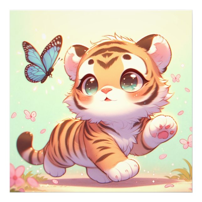 Foto Sueños de gatito con alas de mariposa (Frente)