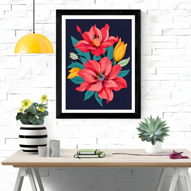 Foto Sueños Florales Vibrantes - Una Obra de Arte Impre (Subido por el creador)