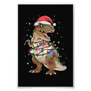 Foto Suéter de Navidad de árbol de dinosaurio T-rex Xma