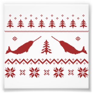 Foto Suéter feo del navidad de Narwhal