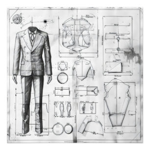 Foto Suit Retro Blueprint