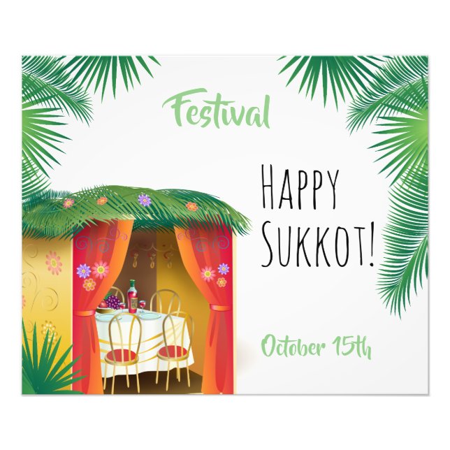 Foto Sukkkot Festival Fiesta Sukkah Lulav y Etrog Decou (Frente)