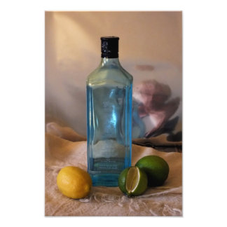 Foto "Summertime" still Life with Bottle and Citrus