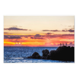 Foto Sunset At Black Rock Photo Print