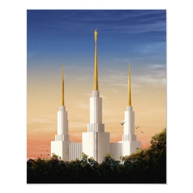 Foto Sunset del templo de Washington DC (Frente)