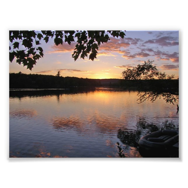 Foto Sunset en el lago St. George, Maine (Frente)