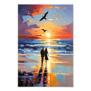 Foto Sunset Stroll Expresionista Escenario Romántico de