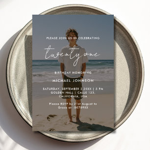Foto Superposición de la tarjeta de invitación par