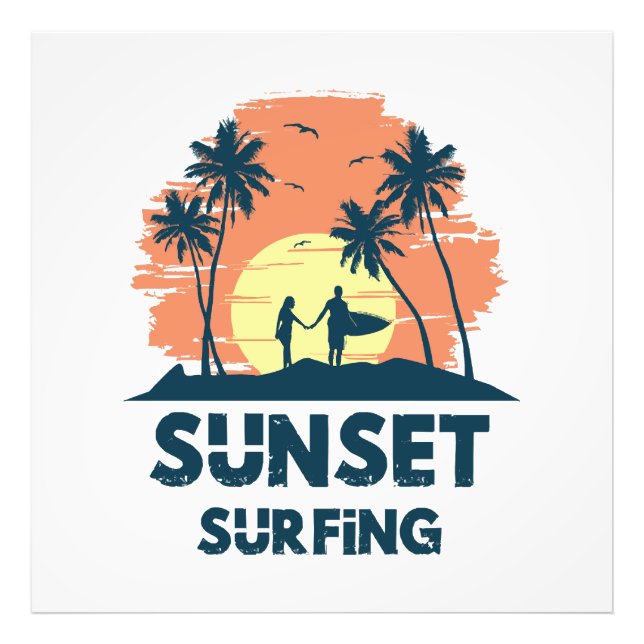 Foto Surfing - Surfing Sunset (Frente)