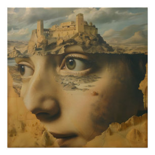 Foto Surrealismo femenino y castillo