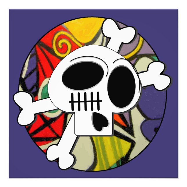 Foto Surrealismo Kawaii Gótico Skull y Crossbone (Frente)