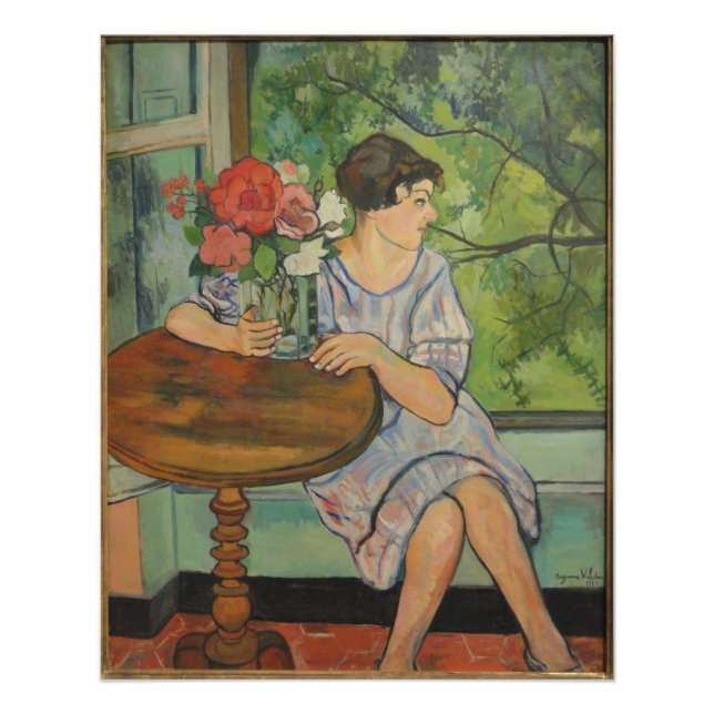 Foto Suzanne Valadon joven Chica frente a una ventana (Frente)