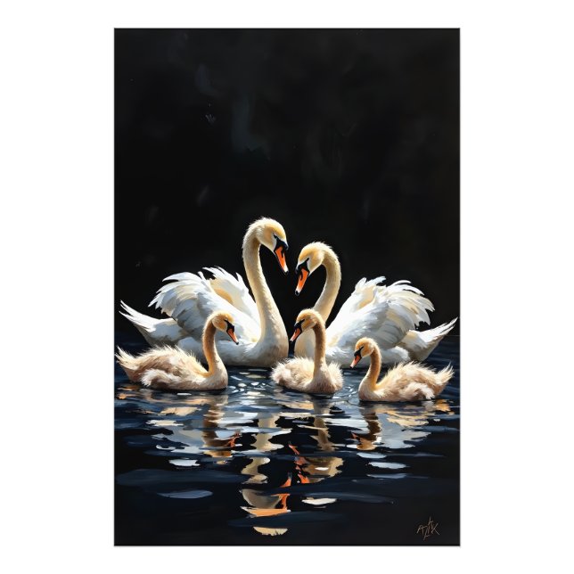 Foto Swan Family on Black Lake Artwork (Frente)