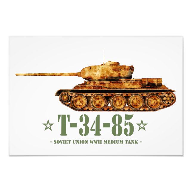 Foto T-34-85 Tanque Medio Soviético de la Segunda Guerr (Frente)