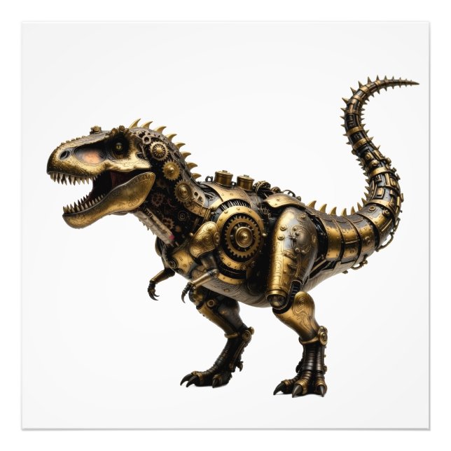 Foto T-Rex Mech Steampunk – Bestia Dino de Latón (Frente)