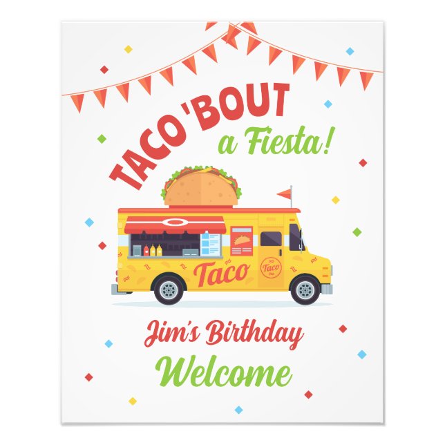 Foto Taco sobre la fiesta de cumpleaños de Fiesta (Frente)