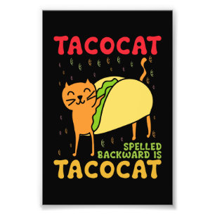 Foto Tacocat deletreado al revés Tacos Gatos Cinco De M