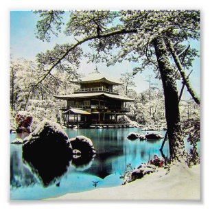 Foto TAKAGI Glass Magic Lantern Slide KINKAKUJI GARDENS