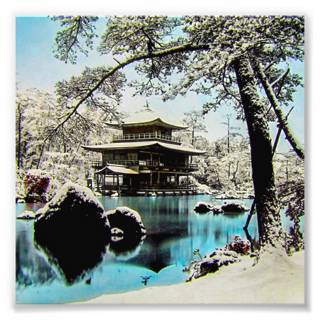 Foto TAKAGI Glass Magic Lantern Slide KINKAKUJI GARDENS (Frente)
