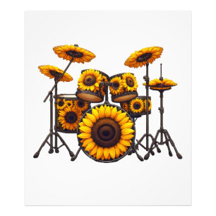 Foto Tambores Flor de girasol música floral