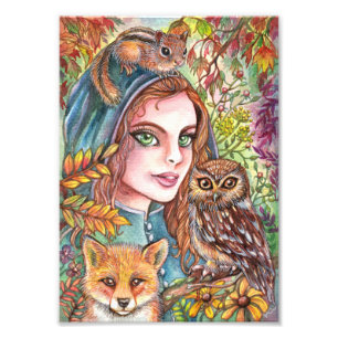 Foto Tamer en el bosque otoñal