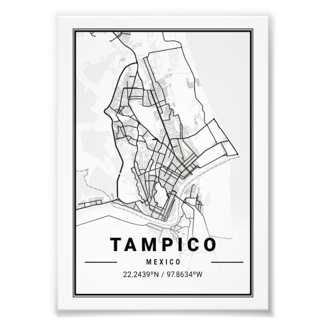 Foto Tampico - Mapa de Ciudad Ligera de México (Frente)