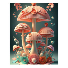 Foto Tapiz geométrico Sakura y Shroomscape