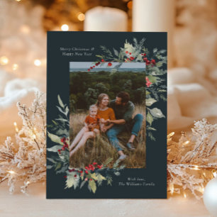 Foto: Tarjeta Botánica de Navidad de Merry