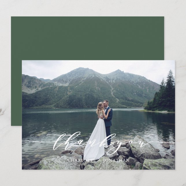 Foto Tarjeta de agradecimiento a Boda de los bosqu (Anverso / Reverso)