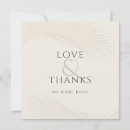 Foto: Tarjeta de agradecimiento de Boda de hoja tr