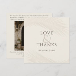 Foto: Tarjeta de agradecimiento de Boda de hoja tr