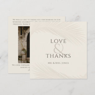 Foto: Tarjeta de agradecimiento de Boda de hoja tr