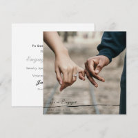 Foto, tarjeta de fiesta de invitación comprometida