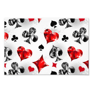 Foto Tarjeta de juego de jugador de póquer se adapta a 