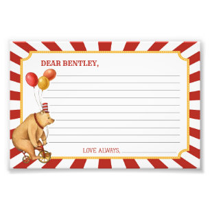 Foto Tarjeta de la cápsula del tiempo del circo para el