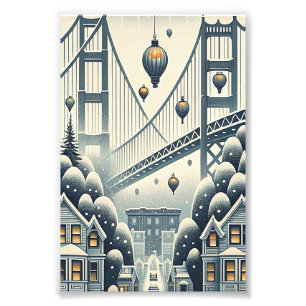 Foto Tarjeta de Navidad del Puente Golden Gate