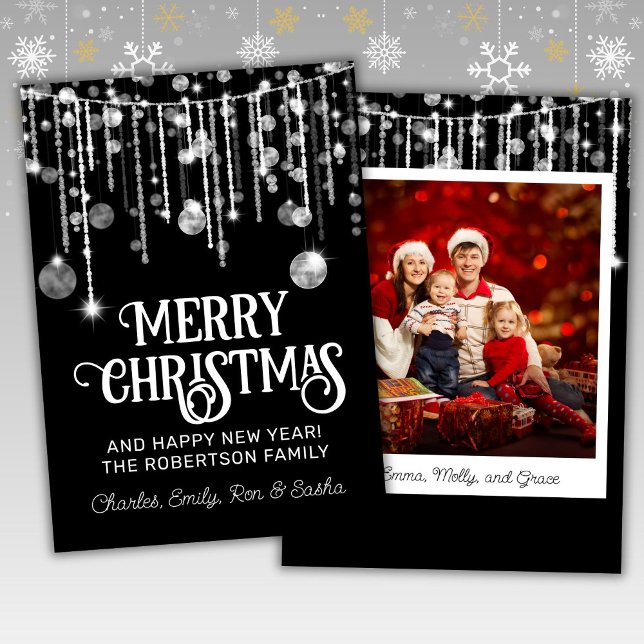 Foto Tarjeta de Navidades Black String Lights (Subido por el creador)