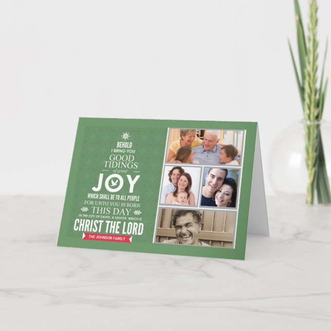 Foto: Tarjeta de Navidades cristianos, he aquí, al (Anverso)