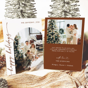 Foto: Tarjeta de Navidades modernos Happy Holidays