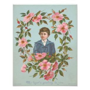 Foto Tarjeta de San Valentín alemana antigua kitsch, 18