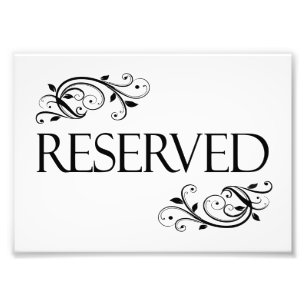 Foto Tarjeta de tabla reservada para bodas