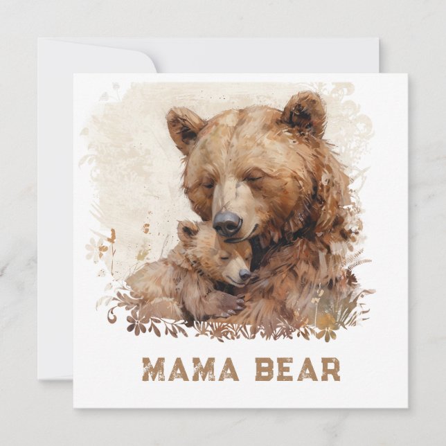*~* Foto: Tarjeta del Día de la Madre de MAMA BEAR (Anverso)