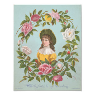 Foto Tarjeta del Día de San Valentín alemana vintage ki